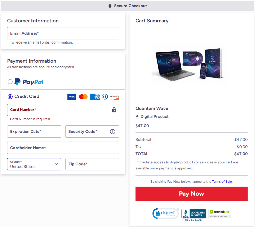 The Quantum Wave Checkout